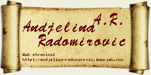Andjelina Radomirović vizit kartica